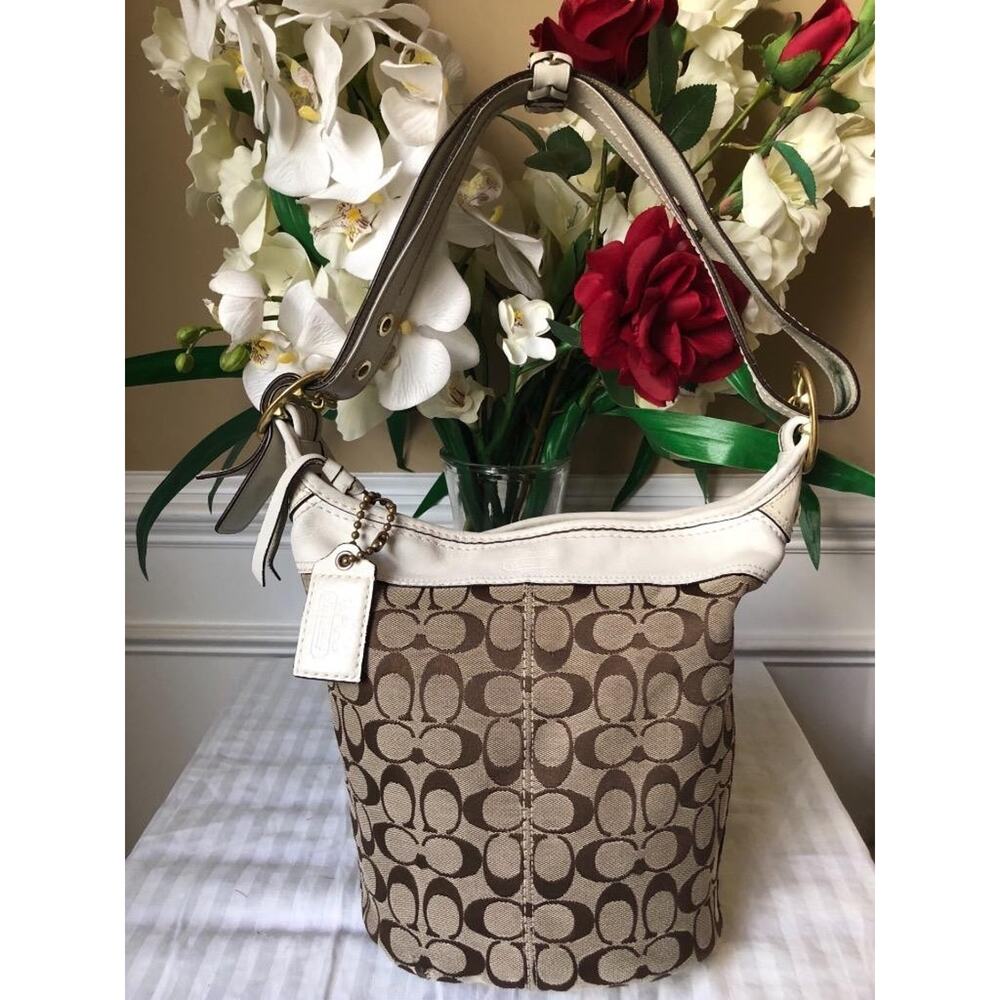 COACH 11437 white /beige shoulder bag (PU100
